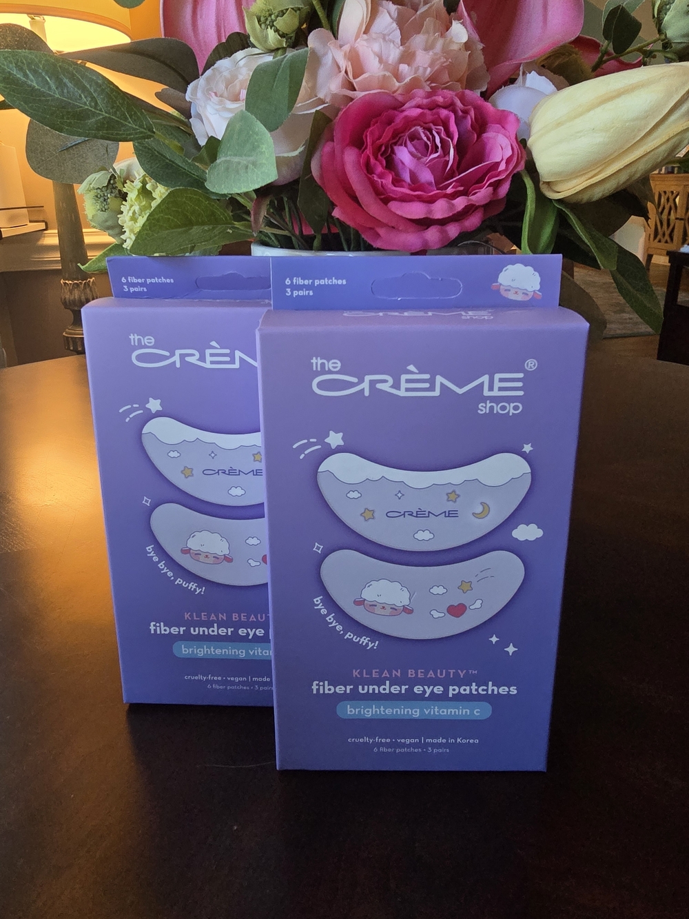 The Crème Shop Fiber Under Eye Patches Bye Bye Puffy 2 Boxes